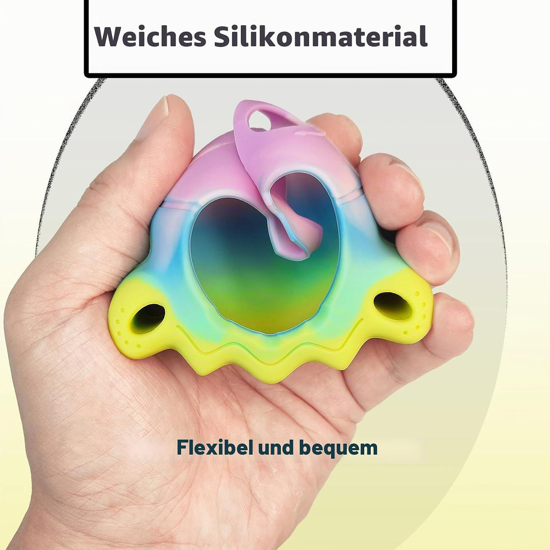 BCWGION Silikonhülle kompatibel mit Tamagotchi Paradise, mit TPU Softscreen Schutzfolie und Fingerba