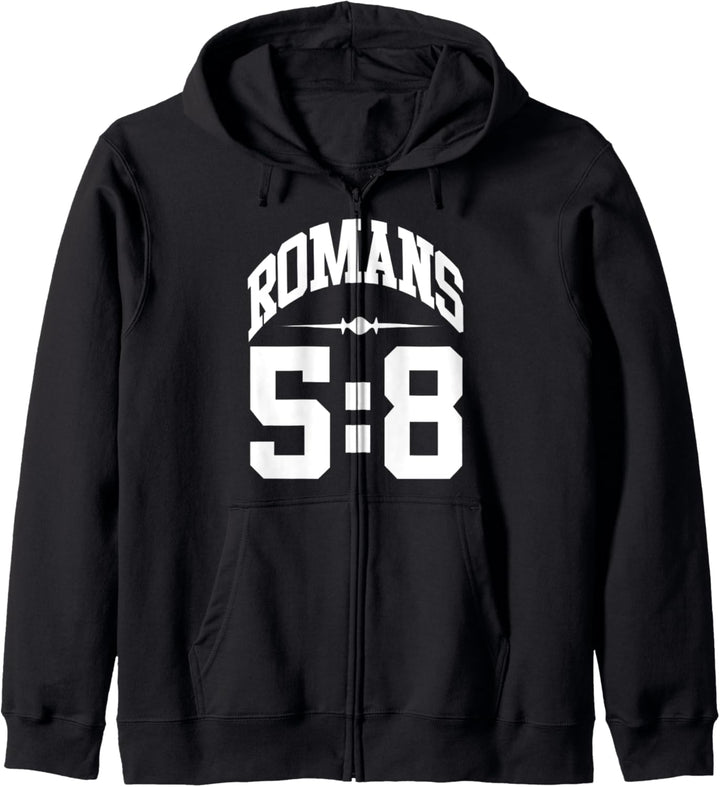 Christerest: Romans 5:8 Jesus Christ Salvation Evangelism Kapuzenjacke