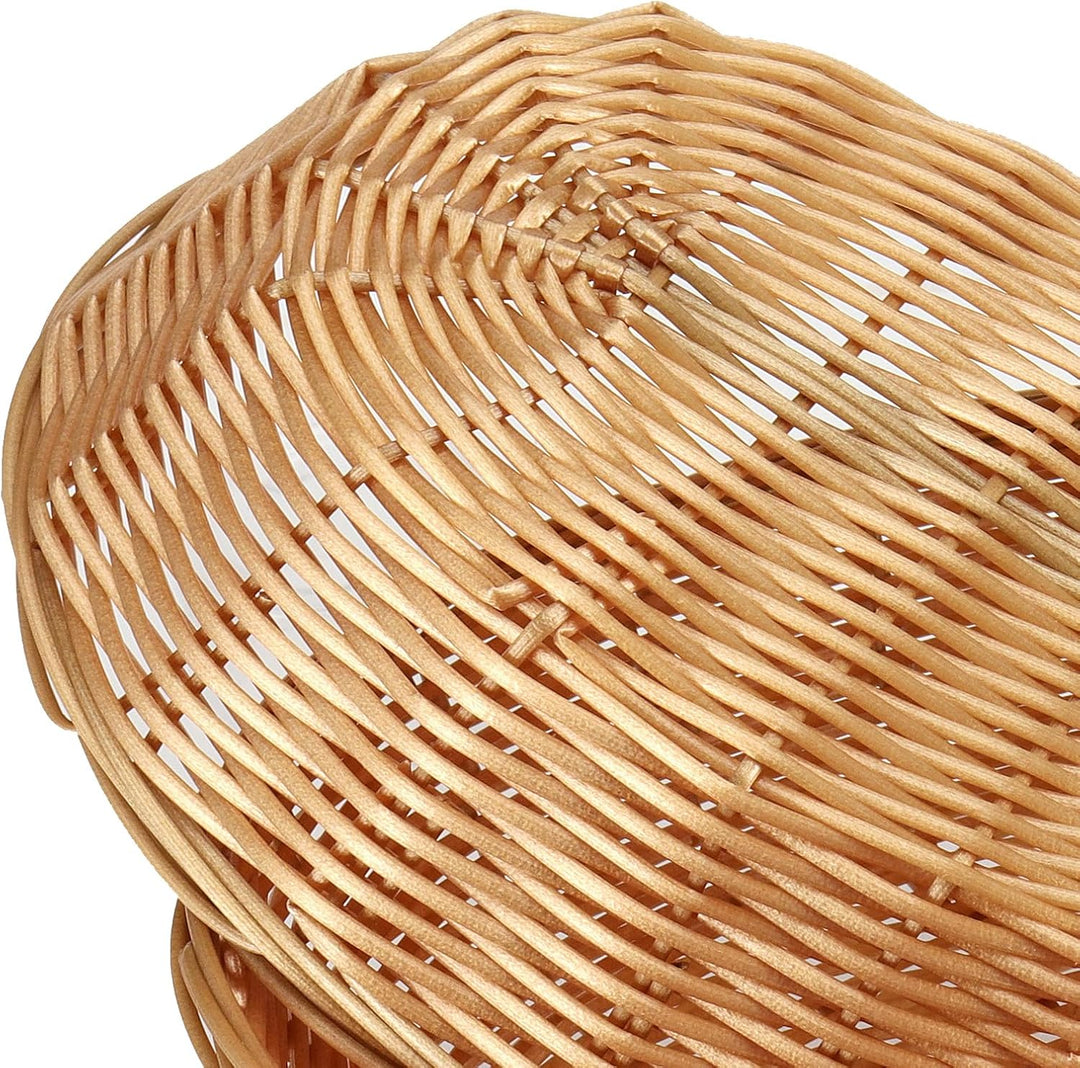 FUNSUEI 18er Set Brotkorb Oval Kunststoff, Brötchenkorb Brotkörbchen aus Plastik, 23 x 15 x 6,5cm Br