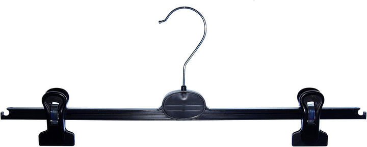 Kleiderbügel 20 STK. Kleiderbügel aus Kunststoff, schwarz, mit 2 extra starken verschiebbaren Klamme