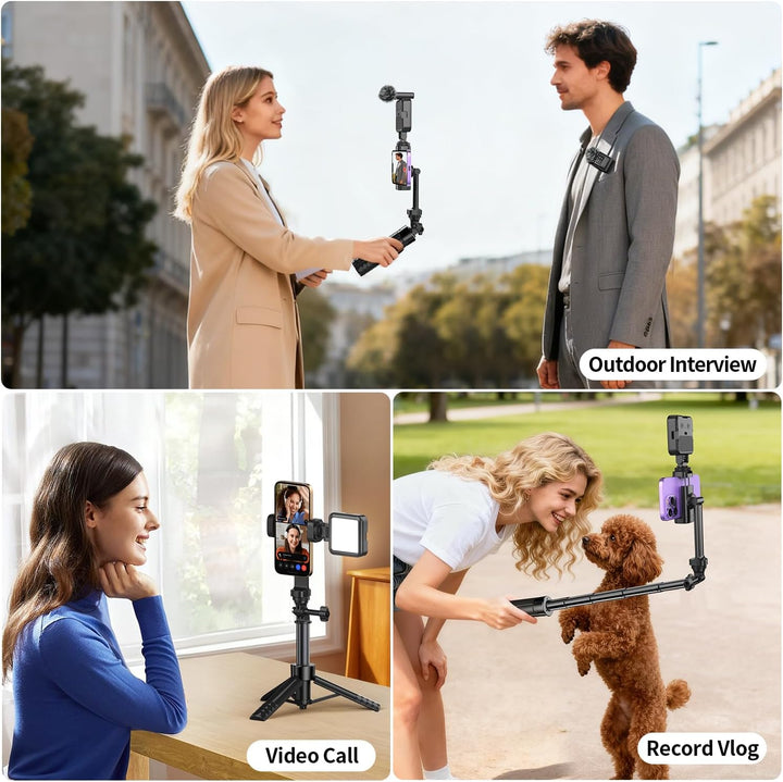 yAyusi Vlogging-Kit für iPhone/Android, YouTube-Starter-Kit, Beinhaltet Mini-Stativ, Telefonclip, Fü