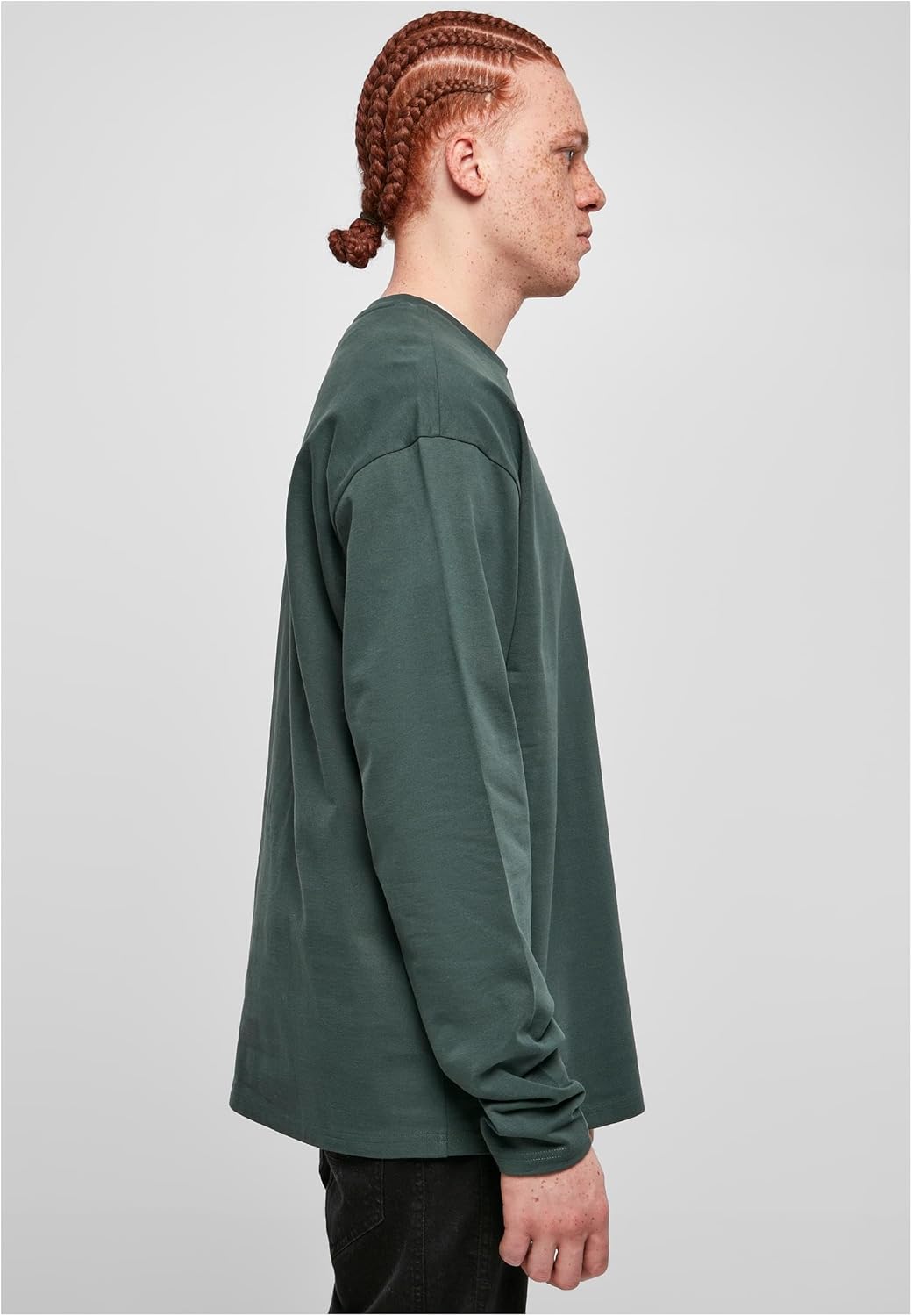 Urban Classics Herren Ultra Heavy Oversized Longsleeve S Bottlegreen, S Bottlegreen
