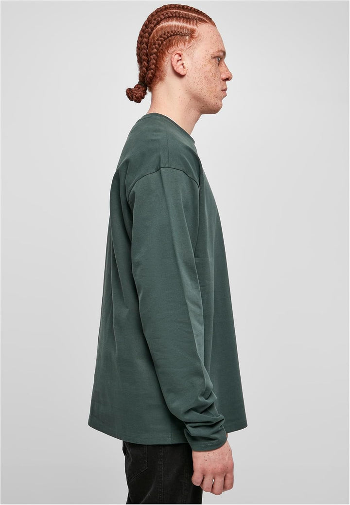 Urban Classics Herren Ultra Heavy Oversized Longsleeve S Bottlegreen, S Bottlegreen