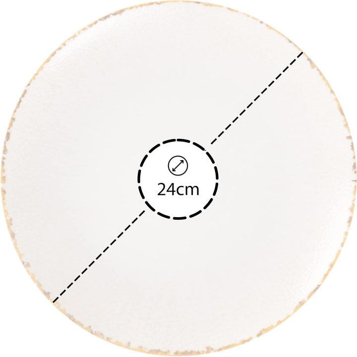 Hazel & Bos Juntos Teller-Set 6x, Porzellan, mit muster, 24cm, Artesanal, Für Desserts und Frühstück