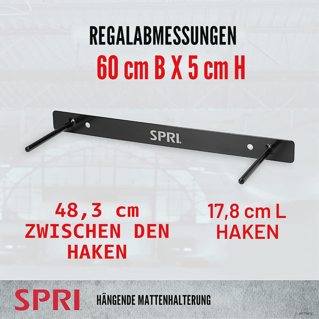 SPRI Übungsmatte zum Aufhängen an der Wand, zum Aufhängen, Schwarz