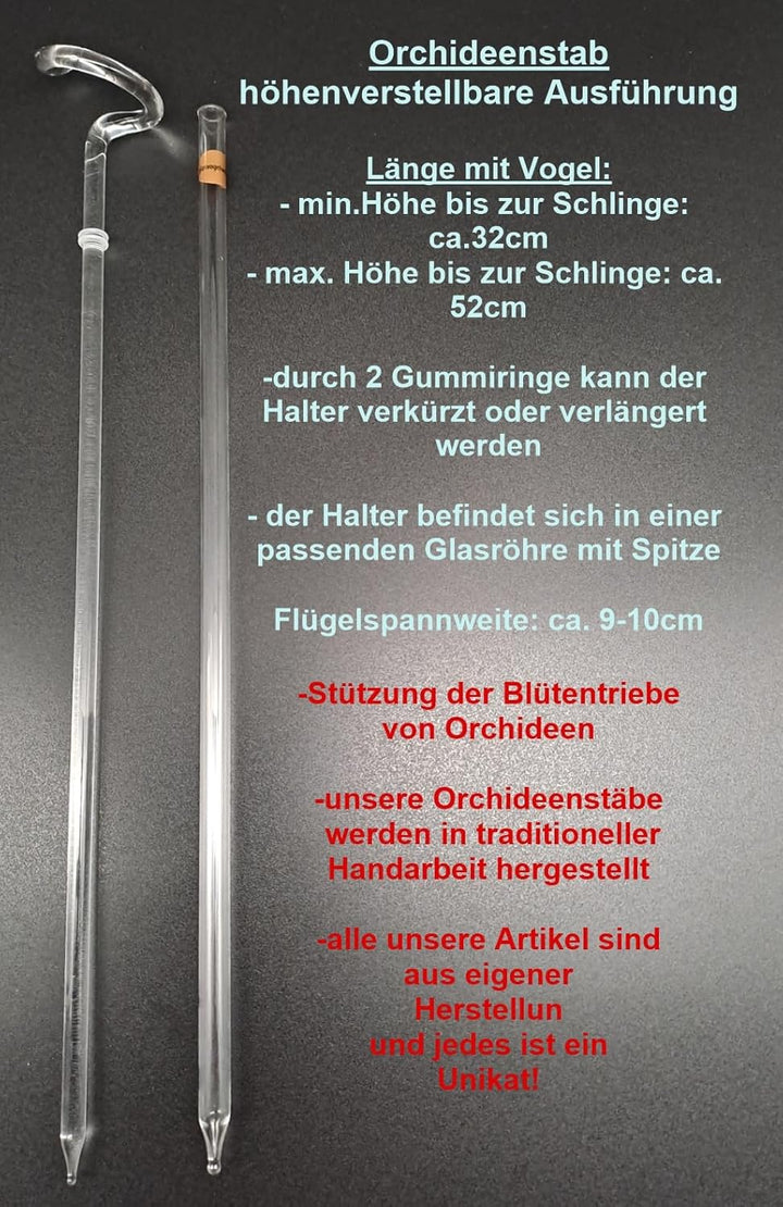 Orchideenstab, Blaumeise - hellblau (höhenverstellbar) höhenverstellbare Ausführung, höhenverst