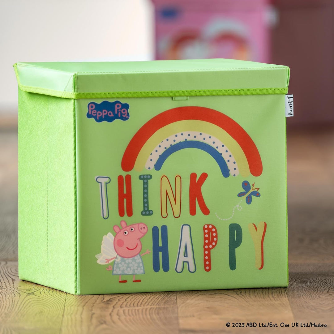 LIFENEY meets Peppa Wutz Aufbewahrungsbox mit Deckel für Kinder – Box mit Peppa Pig Motiv zur Aufbew