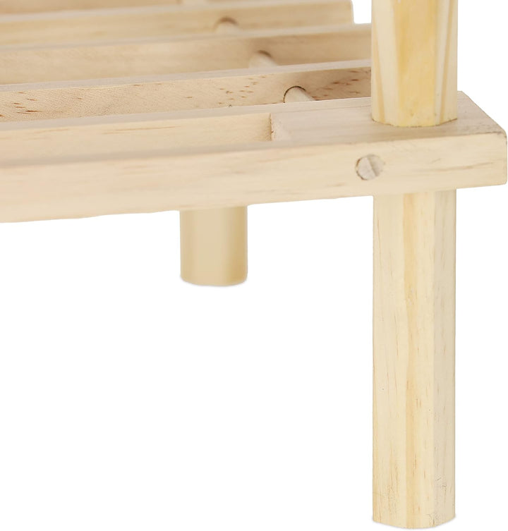 Relaxdays Schuhregal Holz, schmaler Schuhständer mit 2 Ebenen, bis zu 4 Paar Schuhe, H x B x T: 29,5