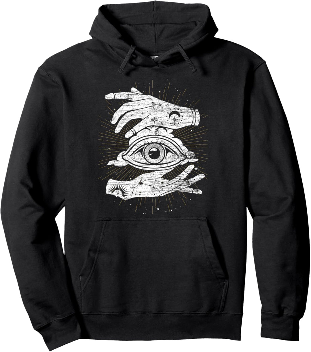 Hamsa Hände Okkult Hexe Okkultismus Allsehendes Auge Pullover Hoodie