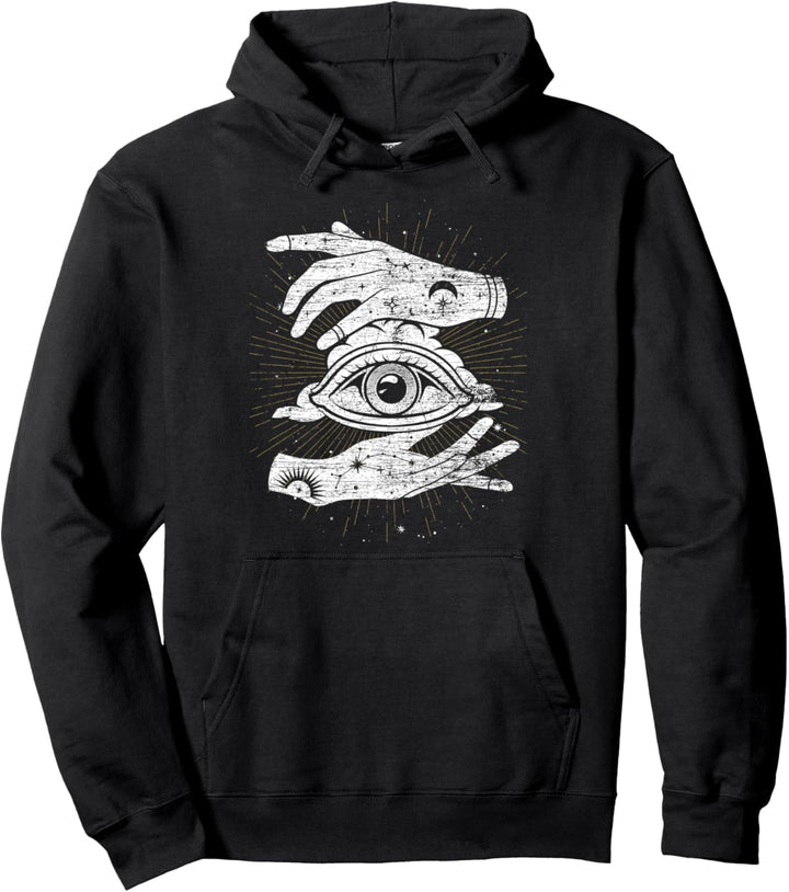 Hamsa Hände Okkult Hexe Okkultismus Allsehendes Auge Pullover Hoodie