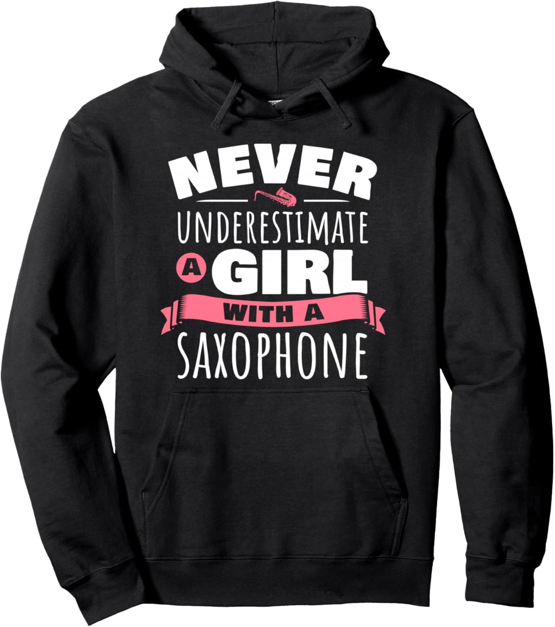 Saxophonistin Tochter Saxofon-Spielerin Mädchen Saxophon Pullover Hoodie
