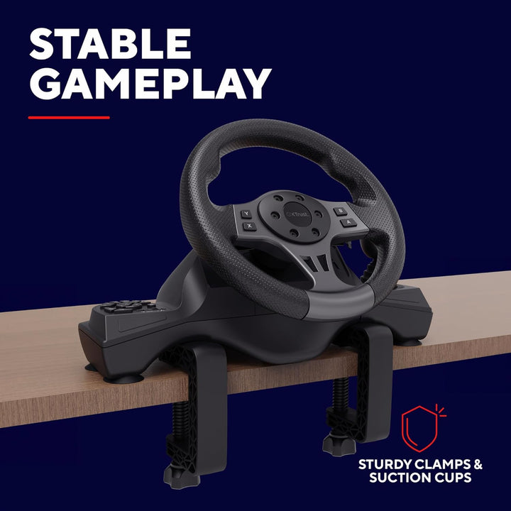 Trust GXT 289 Movi Gaming Lenkrad PC, Xbox Series X/S, PS4, Nintendo Switch, Racing Wheel mit Pedale