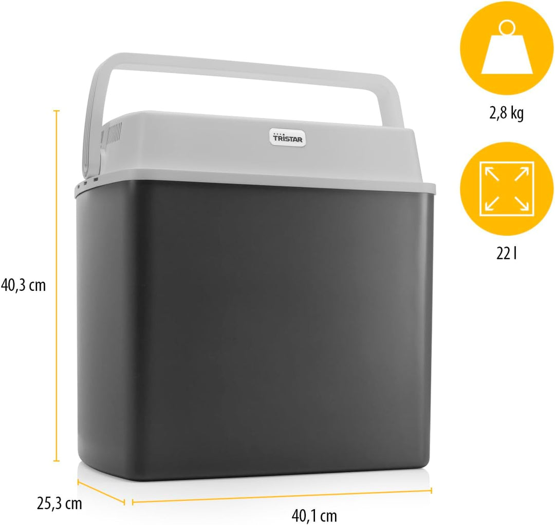 Tristar Kühlbox – 22 Liter, Thermoelektrisches Kühlsystem, 12 V Stecker KB-7424