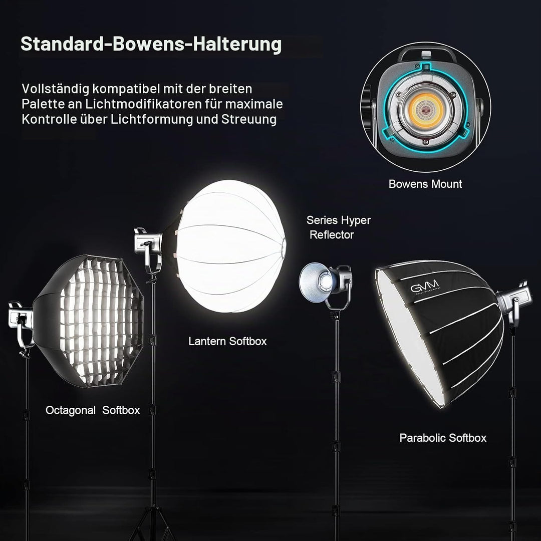 GVM 150W RGB Videoleuchte mit Softbox, 2700K~7500K Fotografie Dauerlicht, led Video Beleuchtung mit