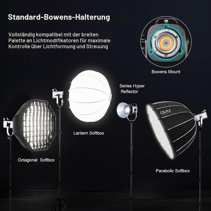 GVM 150W RGB Videoleuchte mit Softbox, 2700K~7500K Fotografie Dauerlicht, led Video Beleuchtung mit