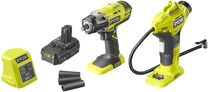 RYOBI 18V ONE+ Akku-Schlagschrauber Set R18IWPI-115G (inkl. Akku-Schlagschrauber mit 400Nm Drehmomen