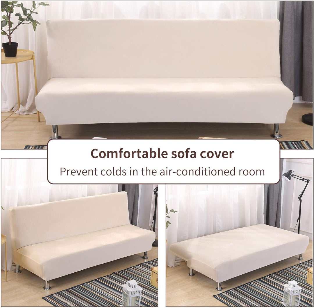 PETCUTE Sofabezug ohne armlehne futonbezug Stretch sofahusse ohne armlehne sofaüberwurf schlafsofa b