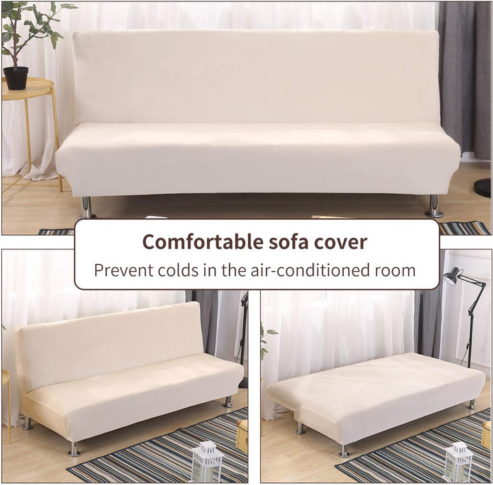 PETCUTE Sofabezug ohne armlehne futonbezug Stretch sofahusse ohne armlehne sofaüberwurf schlafsofa b