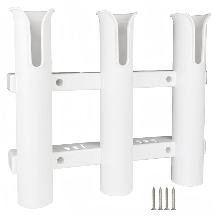 Wall Mounted Fishing Rod Holders Tubes Links Fishing Rod Holder Rack Rests 3-polig, Weiss, 3-polig,