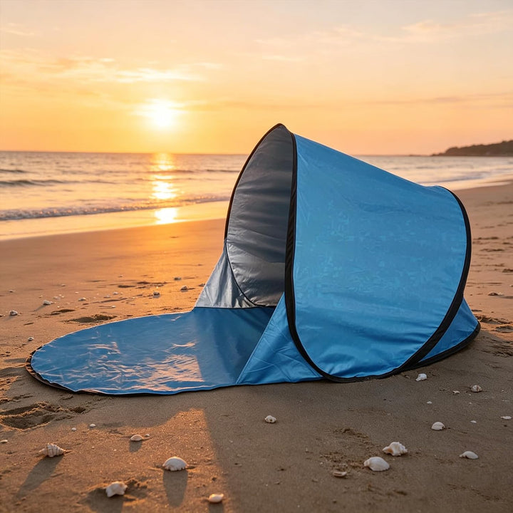 Strandmuschel, Strandzelt, Sonnensegel, Strand Sonnenschutz, Pop Up Zelt, Selbstaufbauend Strandzelt