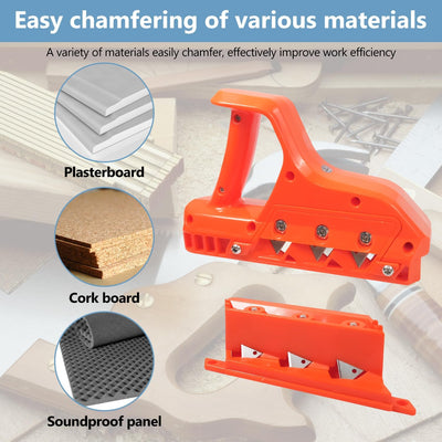 Kantenhobel für Gipskarton, mit 45 °+60 ° Kantenhobel und Klingen, Handhobel Schneidwerkzeuge, Gipsk