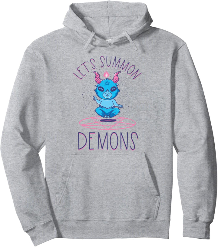 Let's Summon Demons - Kawaii Baphomet Pentagramm Pullover Hoodie