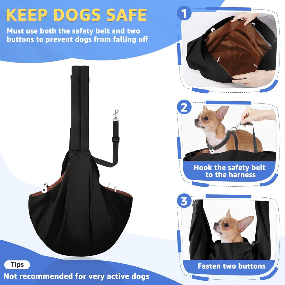 SlowTon Hundetragetasche, Haustier Hundetasche mit verstellbarem, gepolstertem Schultergurt und Fron