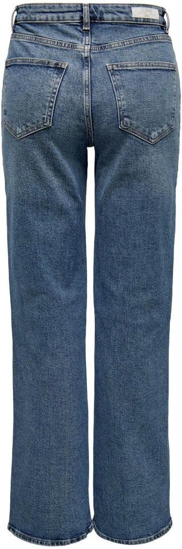 ONLY Damen Jeans 25W / 32L Dark Medium Blue Denim, 25W / 32L Dark Medium Blue Denim