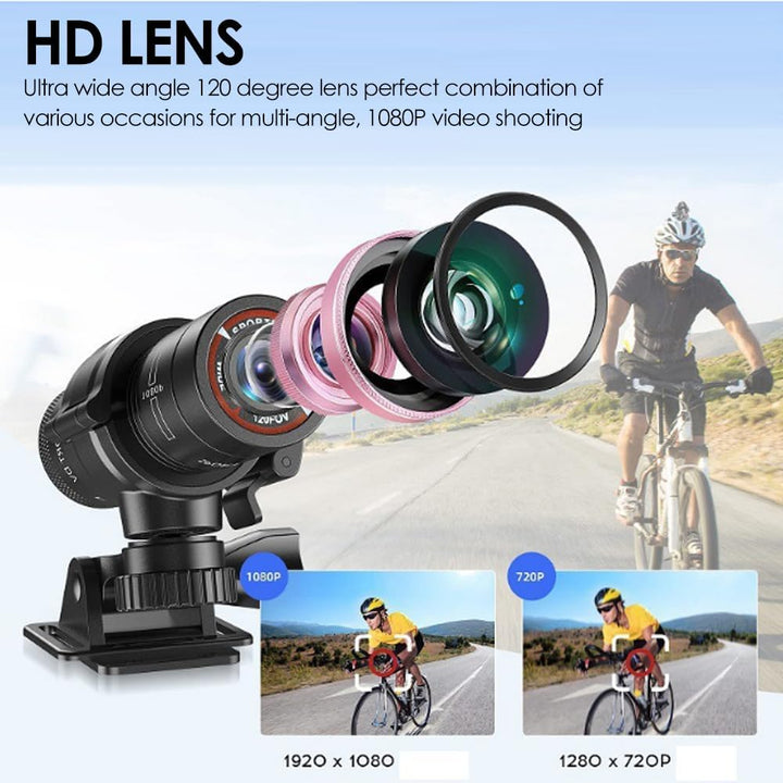 CCYLEZ Full HD 1080P 30fps -Sport-DV-Kamera, wasserdichte IPX-4-Fahrrad-Motorradhelm-Action-DVR-Vide