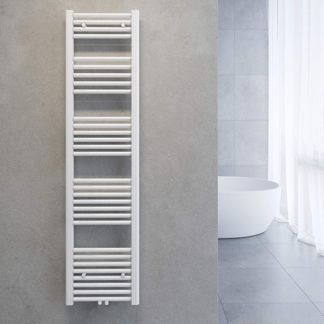 SONNI Handtuchtrockner Heizkörper Bad Mittelanschluss Handtuchwärmer Badheizkörper Weiss Gerade 40 *