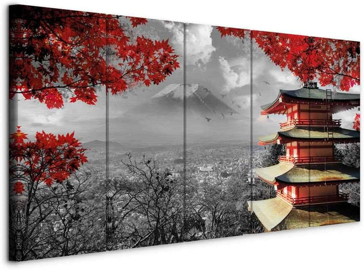 murando Akustikbild Japan Bilder Akustikschaum Hochleistungsschallabsorber Schallschutz Leinwand 5 t