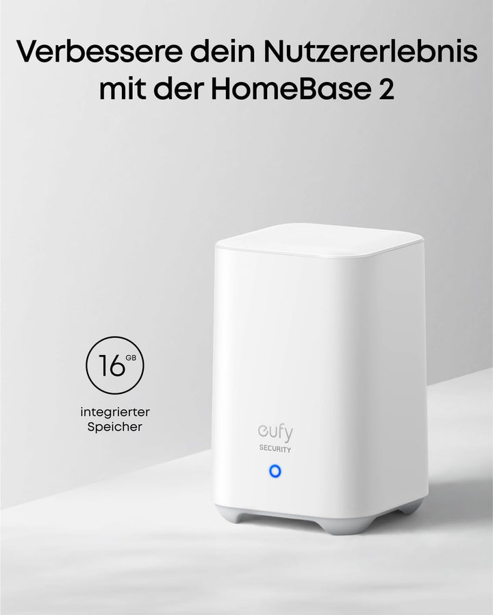 eufy Security eufyCam E40 4-Kamera-Set mit Homebase 2, kabellose 2K Solarkamera für aussen, mit inte