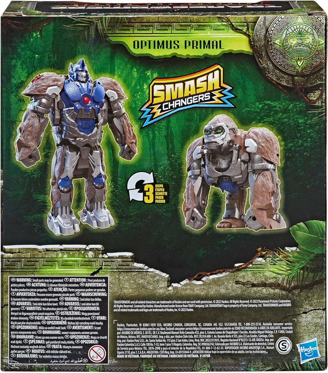 Transformers Spielzeug zum Film Aufstieg der Bestien, Smash Changer Optimus Primal Figur ab 6, 22,5