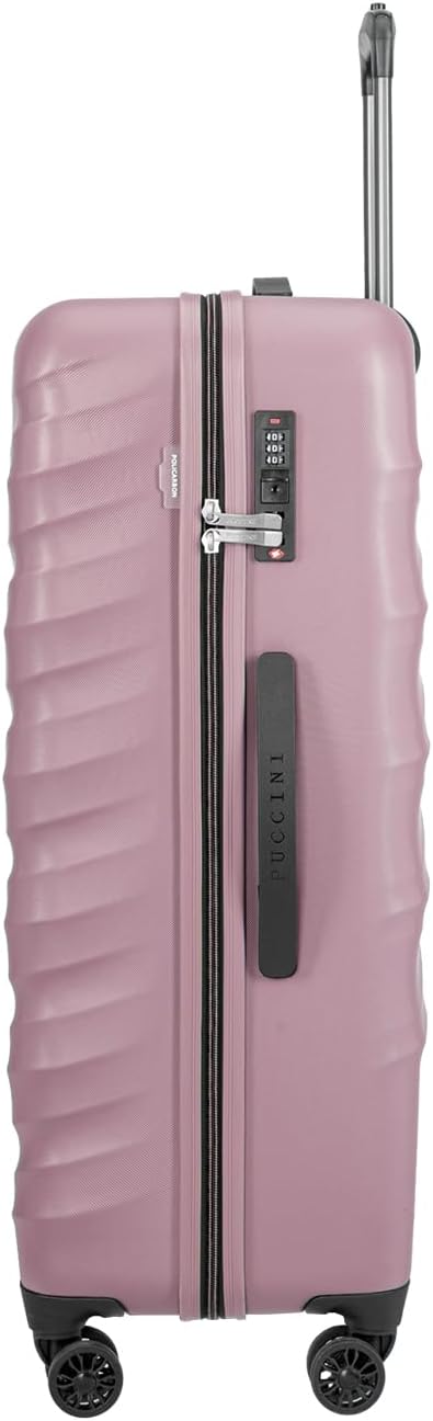 PUCCINI Polycarbonat Koffer Valencia Hartschalenkoffer Trolley Leicht Reisekoffer mit Zwillingsrolle