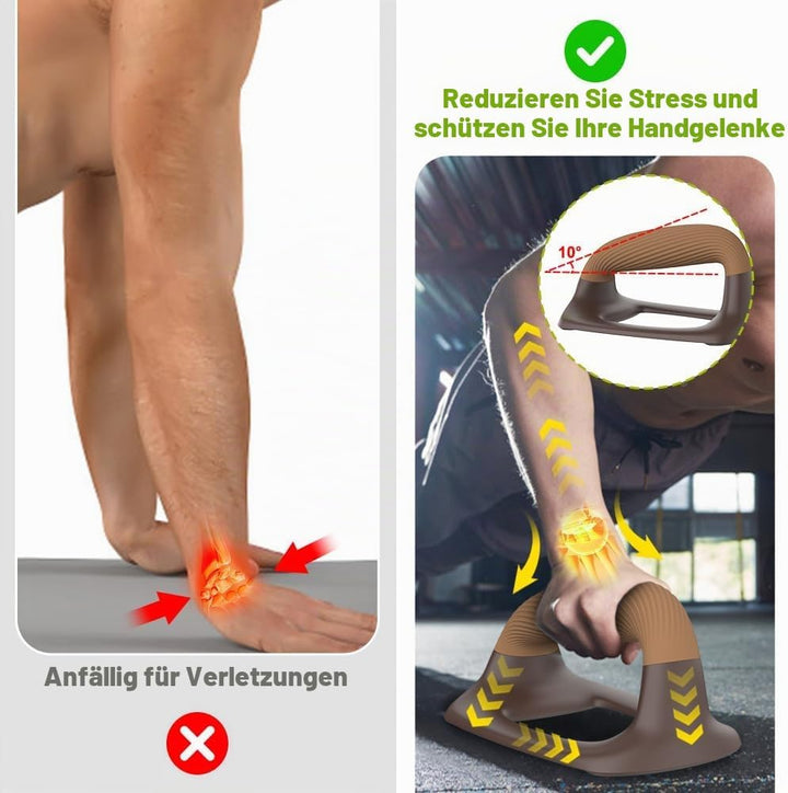 Calisthenics Equipment Liegestützgriffe - Rutschfest Parallettes Handstand Griffe Robuste Push Up Ba