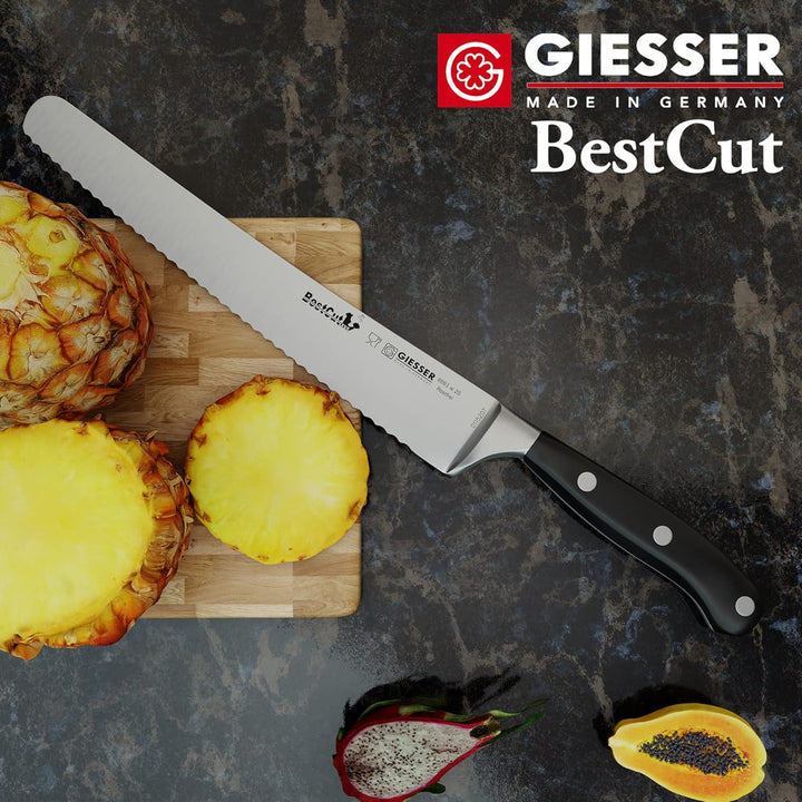 GIESSER seit 1776 - Made in Germany - scharfes Universalmesser geschmiedet 25 cm Wellenschliff BestC