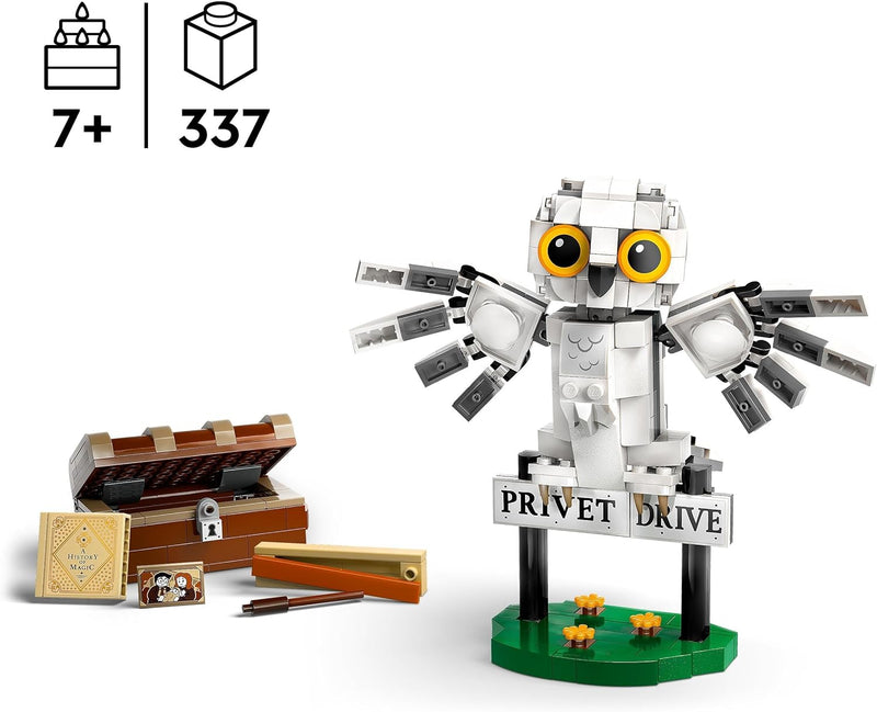 LEGO Harry Potter Hedwig im Ligusterweg 4 Set mit Spielzeug-Eule für Kinder & Harry Potter Fliegende