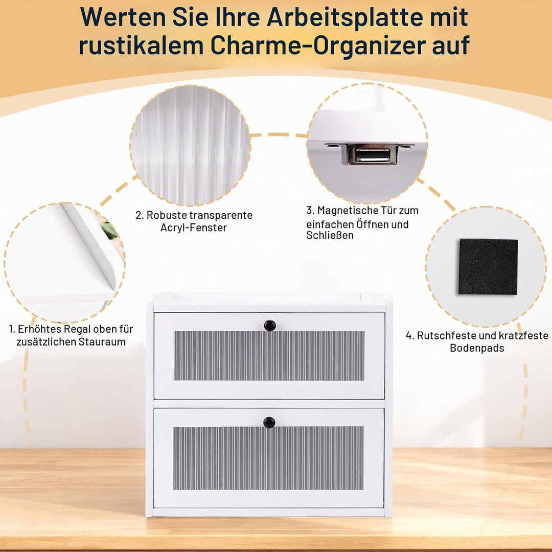 Brotkasten Holz, 2 Etagen Gross Brotbox mit Belüftungsloch, Längere Frische &amp; Einfache Pflege, Küche