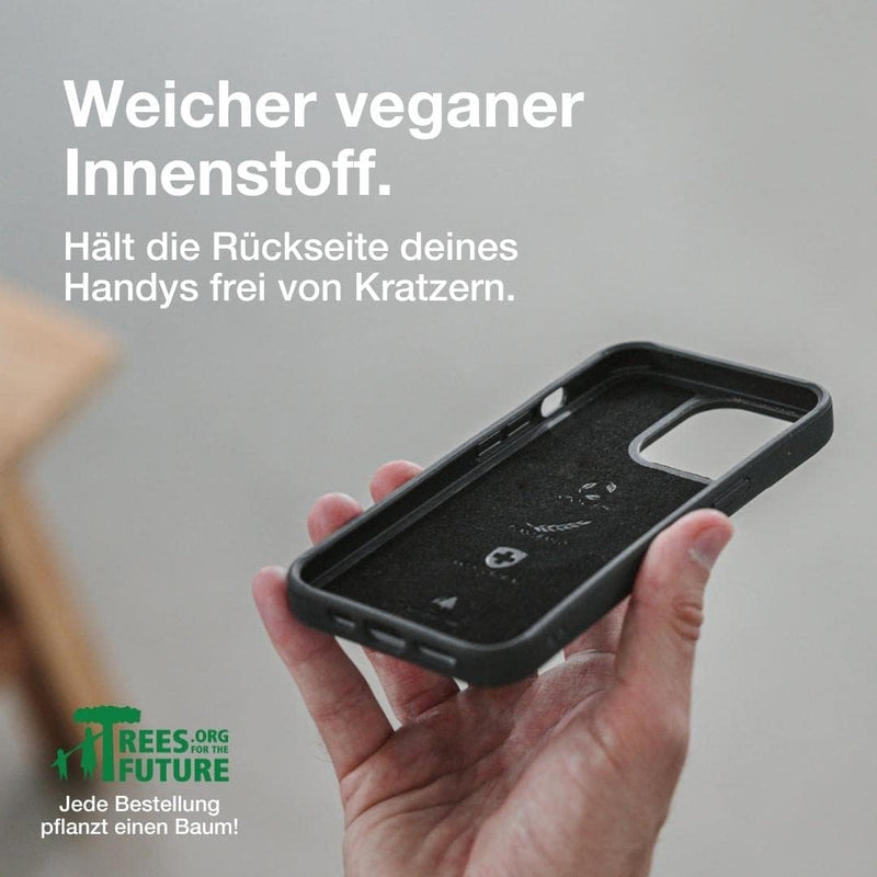 Woodcessories - Magnetische Handyhülle für iPhone 14, iPhone 13 kompatibel mit MagSafe, Hülle mit Ma