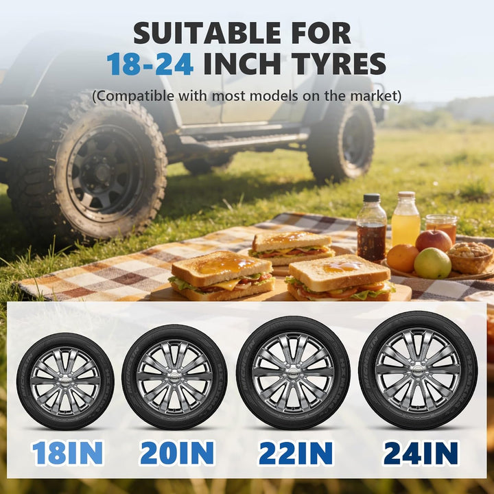 MXBAOHENG Autoreifen-Tisch Camping 68 * 50 cm Tragbares Autoreifen Picknick Höhenverstellbarer 60-90