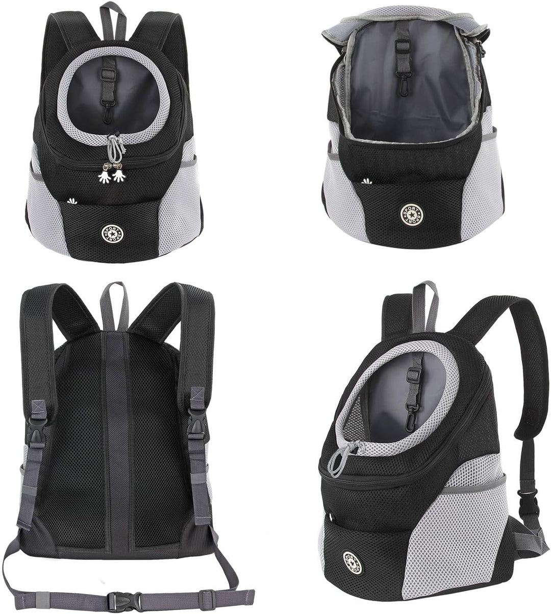 M MUNCASO Hundetrage-Rucksack Welpentasche Kleine Haustier-Fronttasche mit Atmungsaktivem, Head-Out-