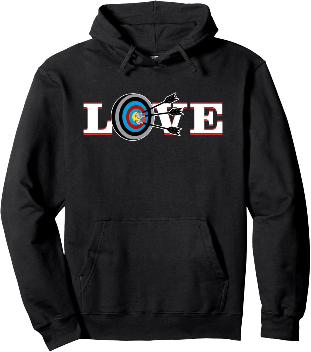 Bogenschiessen Love For Archers Pullover Hoodie