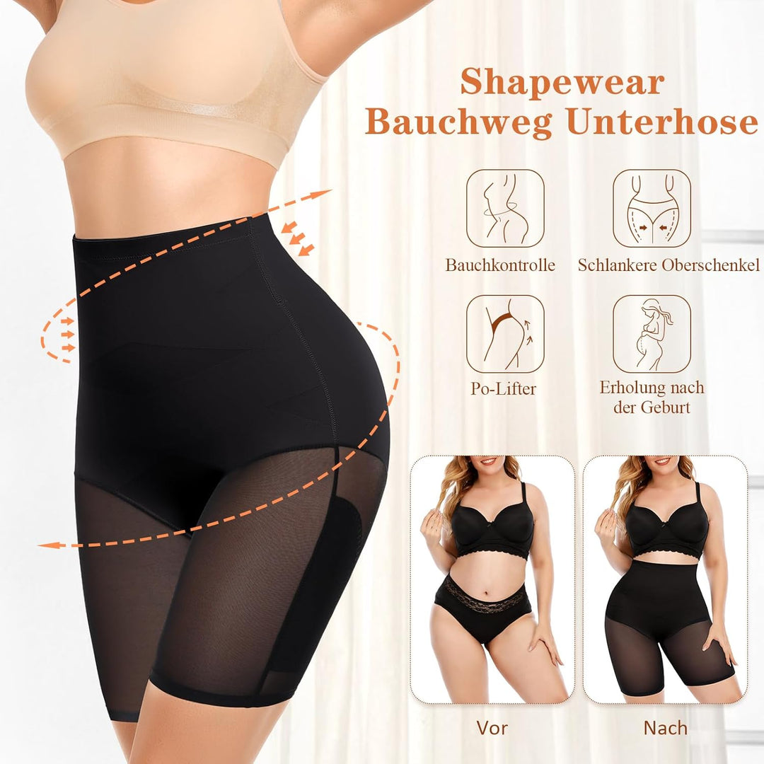 Werkiss Bauchweg Unterhose Damen Shapewear Miederhose Hohe Taille Unterwäsche Figurenformend Bauchko
