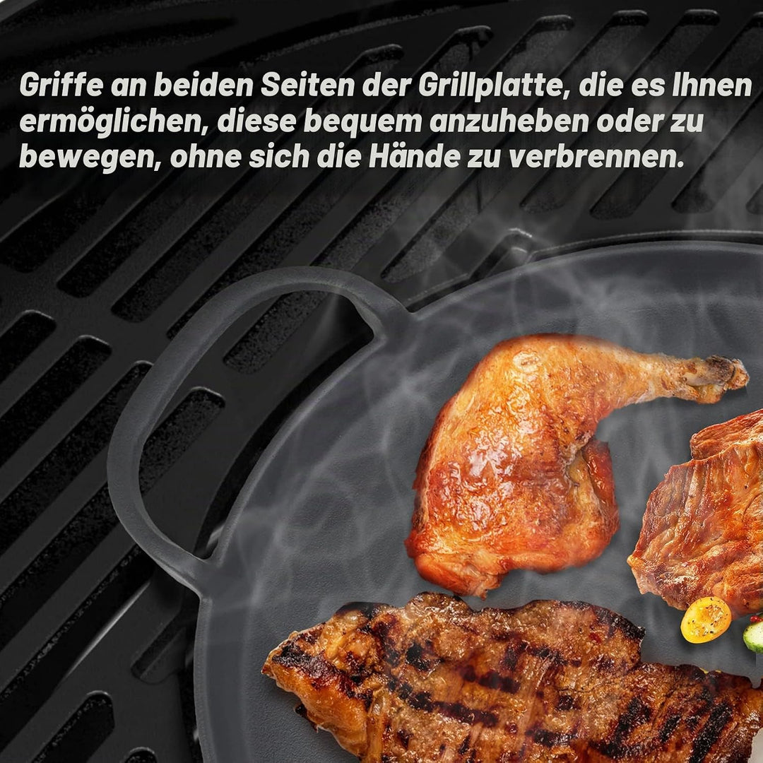 Onlyfire Runde Gusseisen-Pfanne Ø 30,5 cm für Weber Gourmet BBQ System 7421 | Ersatzteile für Weber