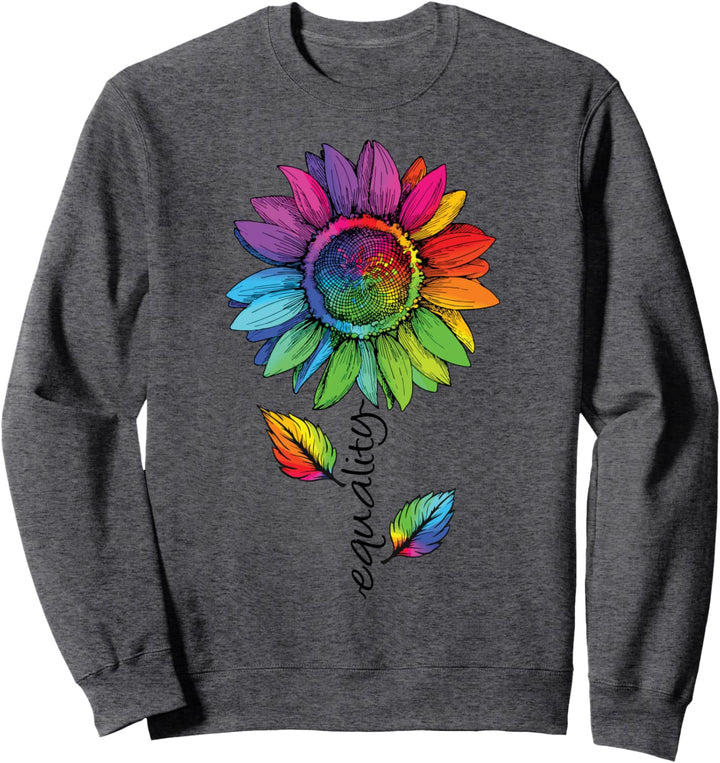 LGBTQ Regenbogen Sonnenblume Gay Pride Gleichheit Blume Sweatshirt