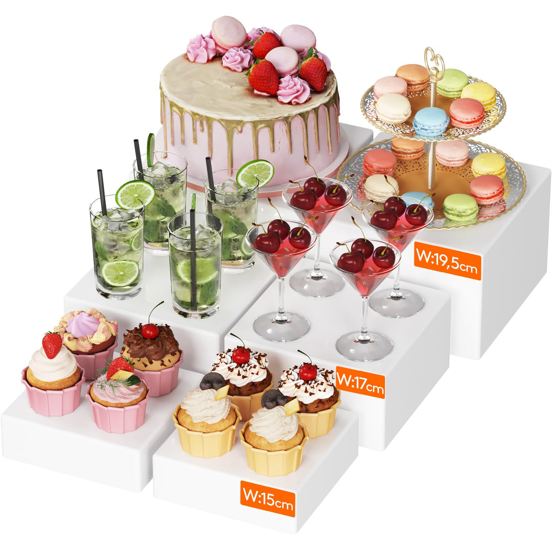 Lifewit Buffet Ständer bis zu 20 cm/8", 6 Stück Kunststoff Display Ständer für Cupcake Dessert Torte
