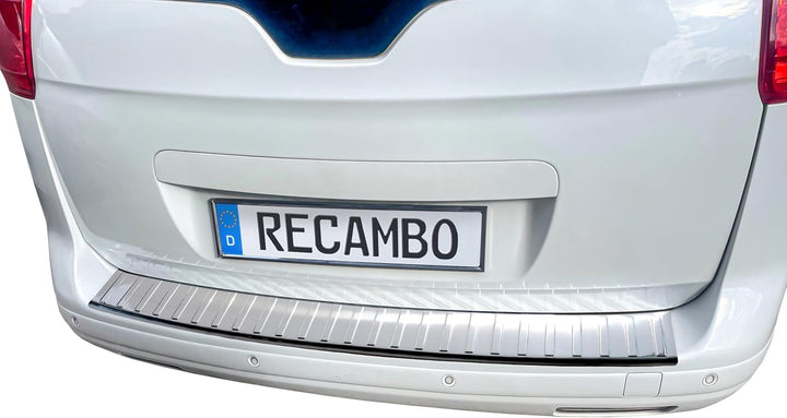 RECAMBO Ladekantenschutz Edelstahl kompatibel für Peugeot 5008 I | BJ 2009-2017 - Hochglanz poliert,