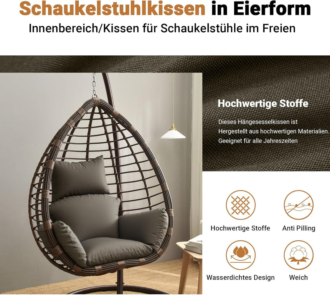 Kissen Hängesessel Schaukelstuhl Outdoor: Modern Hängeschaukel Pad Polyester Sitzkissen Weich Wasser