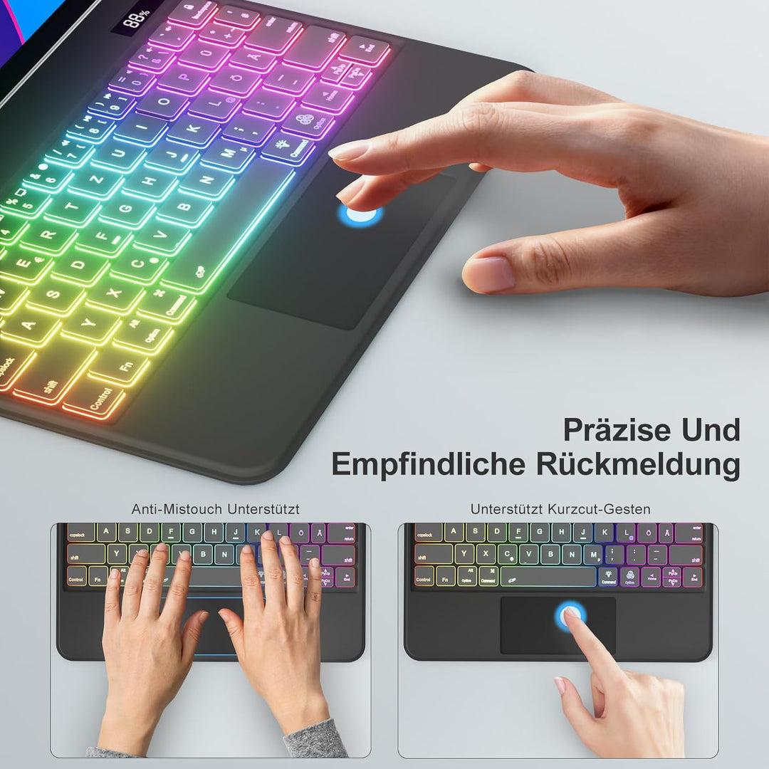 Magnetische Tastatur Hülle für 11 Generation 2025 A16 11 Zoll, iPad 10 Generation 10,9 Zoll, Tastatu