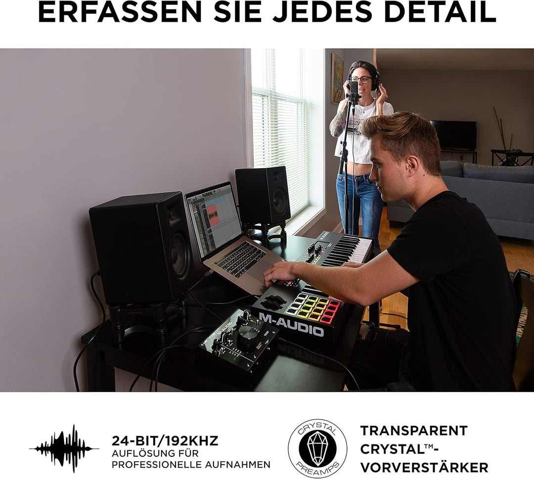 M-Audio AIR 192|8 - 2-in-4-out-USB Audio / MIDI-Schnittstelle mit MPC Beats und Ableton Live Recordi